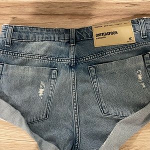 OneTeaspoon Womens Denim Salty Dog Low Waist Bandit Denim Short